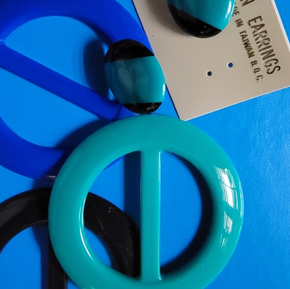 NOS VTG 1980s Earrings & Tshirt Clip - Picture 14 of 15